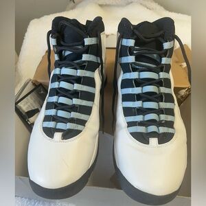 Nike Air Jordan 10 Retro White/Obsidian Ice-Blue-V Red Size 14